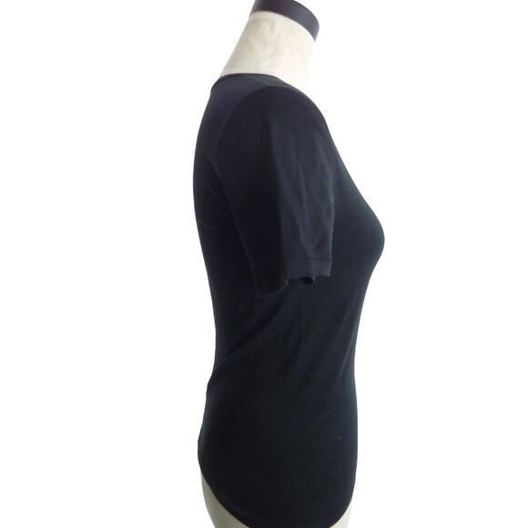 NWT Everlane Stretch Crew Neck Tee Shirt Black Short Sleeve Top S - Picture 2 of 6